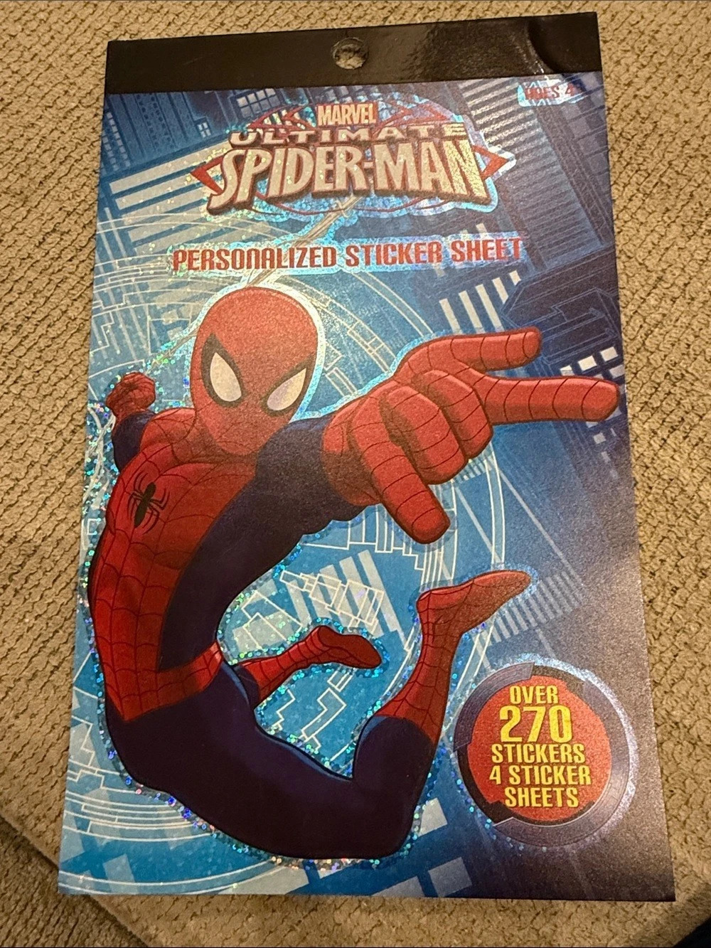 Marvel Ultimate Spider-Man Personalized Sticker Sheet Over 270 Stickers
